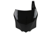 UFO Black Front Number Plate for Kawasaki: KX100 (2014-2021), KX112 (2022-2026), KX85 (2014-2026)