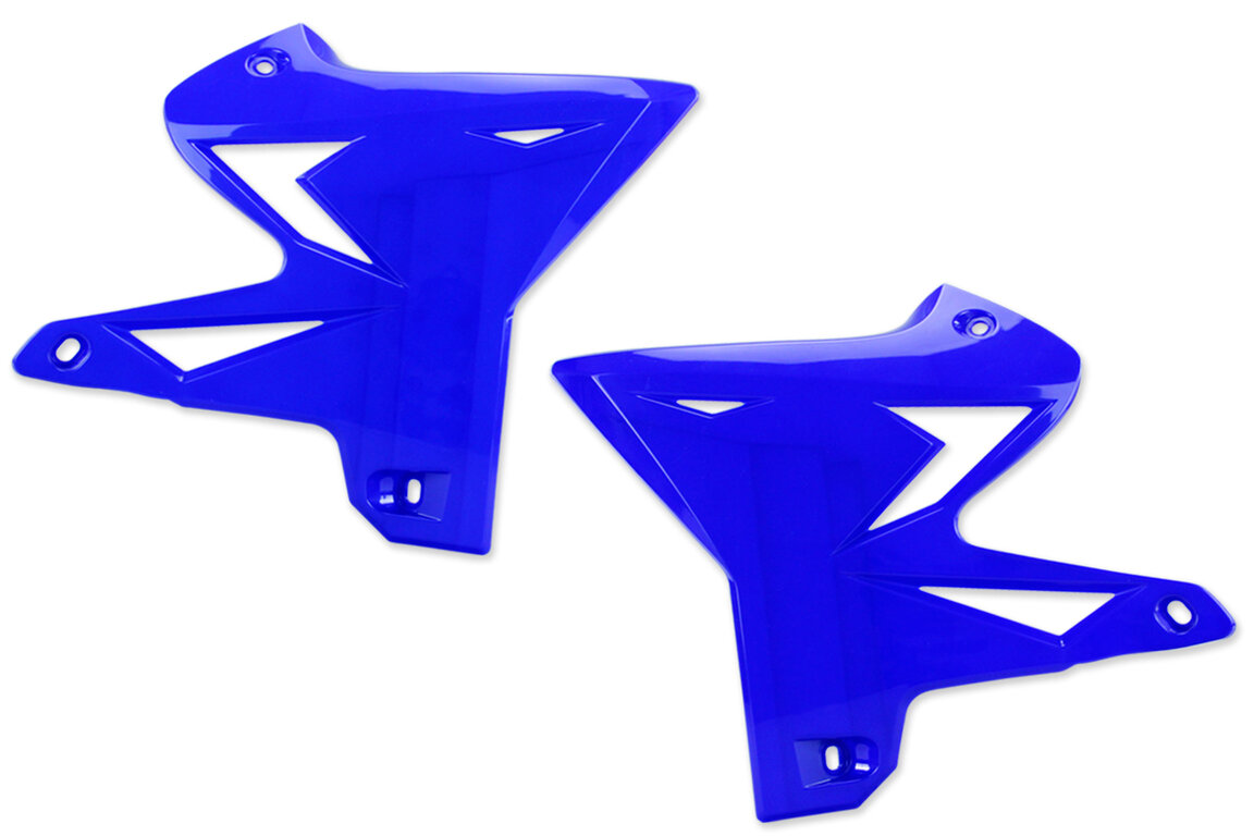 UFO Blue UFO Restyled Radiator Shroud Set for Yamaha: YZ125 (2002-2014), YZ250 (2002-2014)