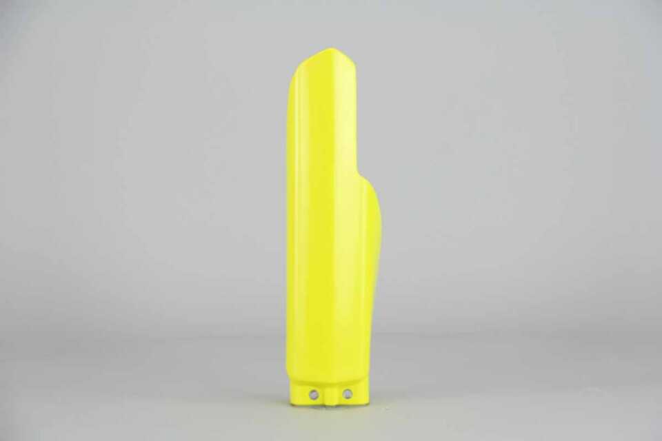Right Yellow Lower Fork Guards 2005 Suzuki RM85, 2006 Suzuki RM85, 2007 Suzuki RM85, 2008 Suzuki RM85, 2009 Suzuki RM85, 2010 Suzuki RM85, 2011 Suzuki RM85, 2012 Suzuki RM85, 2013 Suzuki RM85, 2014 Suzuki RM85, 2015 Suzuki RM85, 2016 Suzuki RM85, 2017 Suzuki RM85, 2018 ...and more