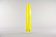 Right Side UFO Yellow Lower Fork Guards replacement plastics for 04-26 Suzuki RM125, RM250, RMZ250, RMZ450 dirt bikes.