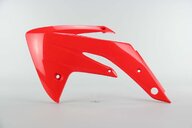 Left Side Polisport Red Radiator Shroud Set replacement plastics for 07-26 Honda CRF150 dirt bikes.