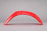 UFO Red Front Fender replacement plastics for 00-03 Honda CR125, CR250, CRF450 dirt bikes 360 view