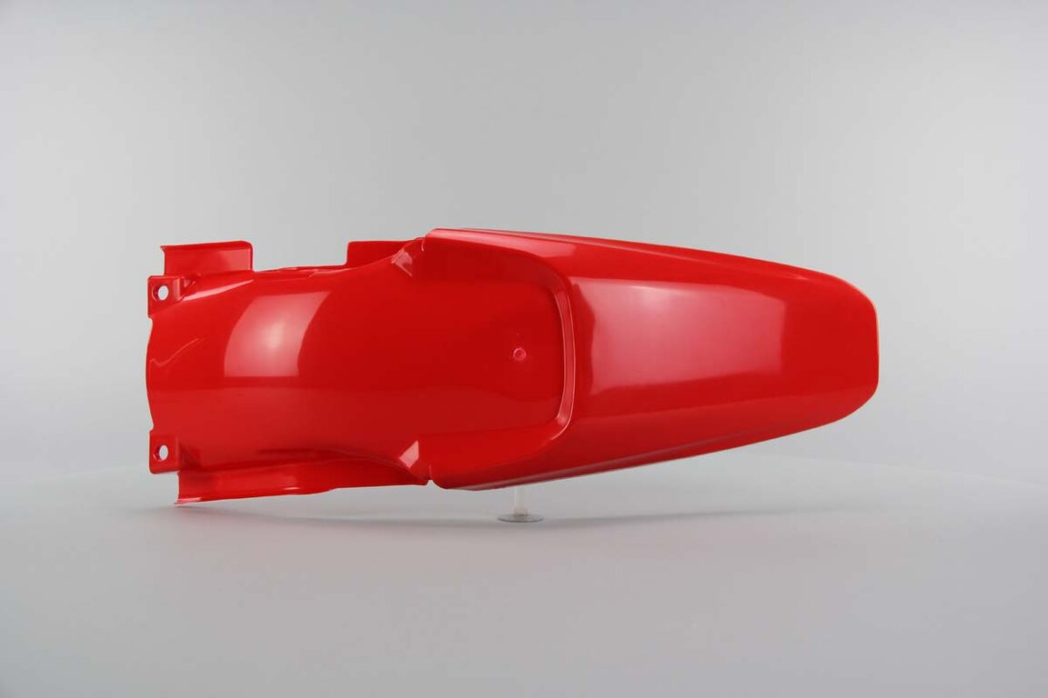 Polisport Red Rear Fender replacement plastics for 07-26 Honda CRF150 dirt bikes 360 view