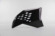 Right Side Polisport Black Radiator Shroud Set replacement plastics for 07-11 KTM EXC, EXCF, SX, SXF, XC, XCF, XCW dirt bikes.