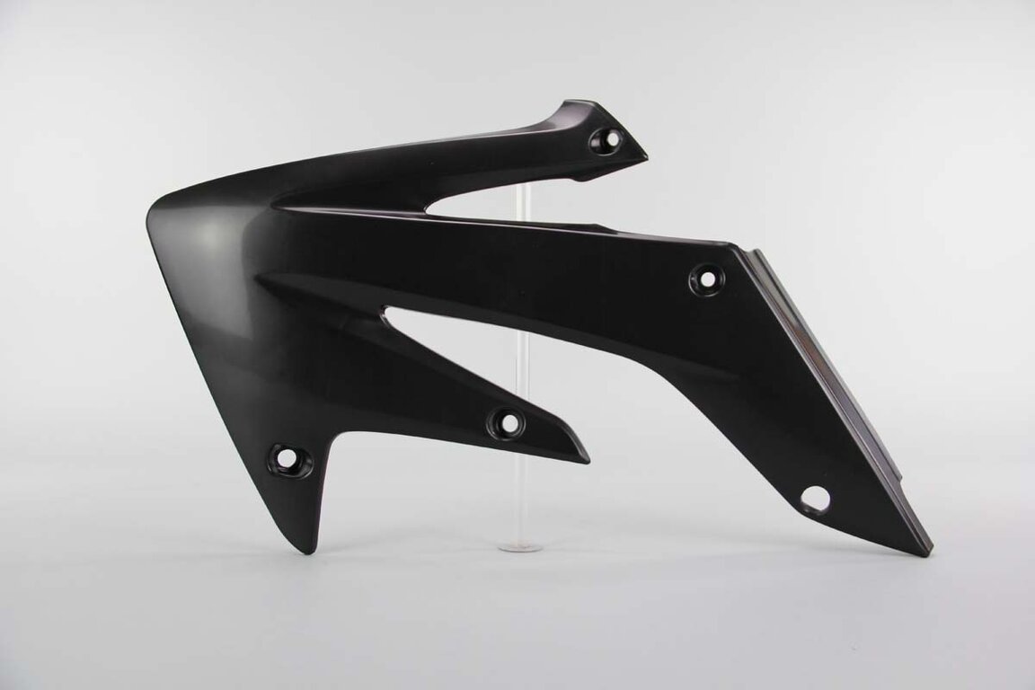 Left Side UFO Black Radiator Shroud Set replacement plastics for 04-17 Honda CRF250 dirt bikes.