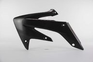 Left Side UFO Black Radiator Shroud Set replacement plastics for 04-17 Honda CRF250 dirt bikes.