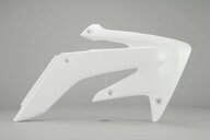 Right Side UFO White Radiator Shroud Set replacement plastics for 04-17 Honda CRF250 dirt bikes.