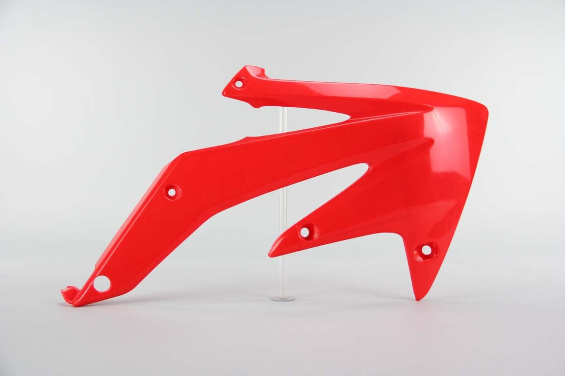 Right Side UFO Red Radiator Shroud Set replacement plastics for 05-08 Honda CRF450 dirt bikes.