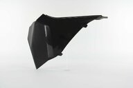 Left Side UFO Black Airbox Covers replacement plastics for 11-13 KTM EXC, EXCF, SX, XC dirt bikes.