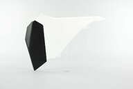 Left Side UFO White Airbox Covers replacement plastics for 11-13 KTM EXC, EXCF, SX, XC dirt bikes.