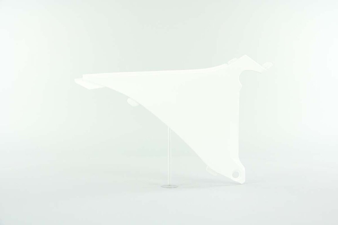Right Side UFO White Airbox Covers replacement plastics for 11-13 KTM EXC, EXCF, SX, XC dirt bikes.