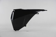 Left Side UFO Black Airbox Covers replacement plastics for 14-16 KTM EXC, EXCF, XCF, XCW dirt bikes.