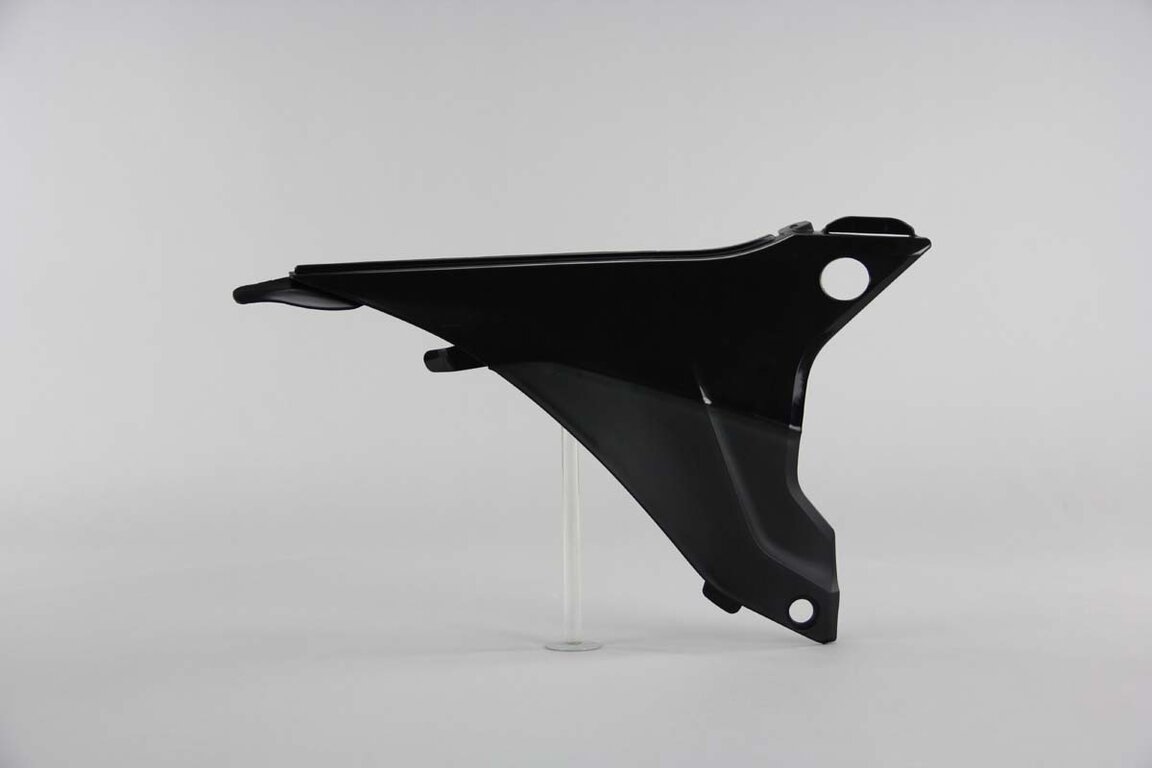 Right Side UFO Black Airbox Covers replacement plastics for 14-16 KTM EXC, EXCF, XCF, XCW dirt bikes.