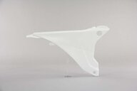 Right Side UFO White Airbox Covers replacement plastics for 14-16 KTM EXC, EXCF, XCF, XCW dirt bikes.