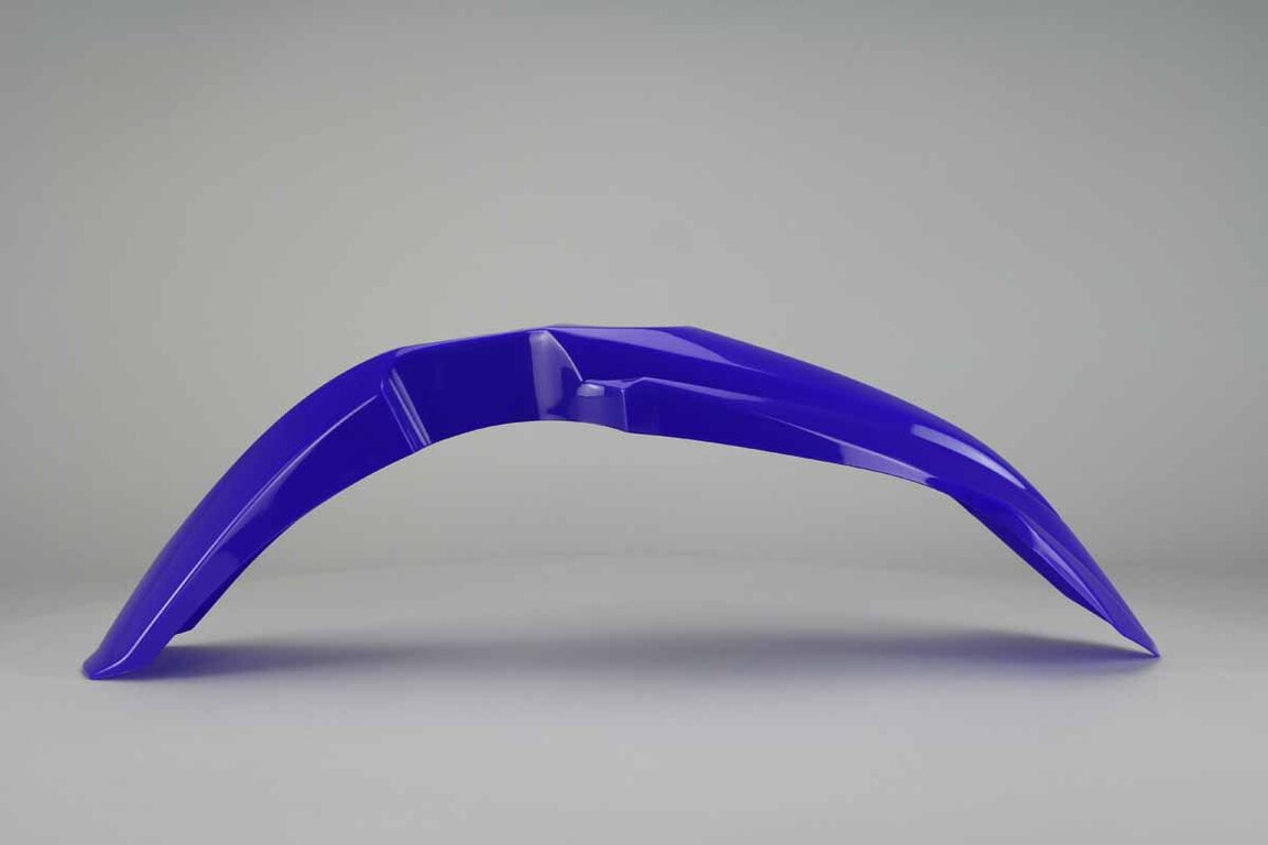 Polisport Blue Front Fender replacement plastics for 02-23 Yamaha WRF, YZ125, YZ250, YZ250F, YZ250FX, YZ450F, YZ450FX dirt bikes 360 view