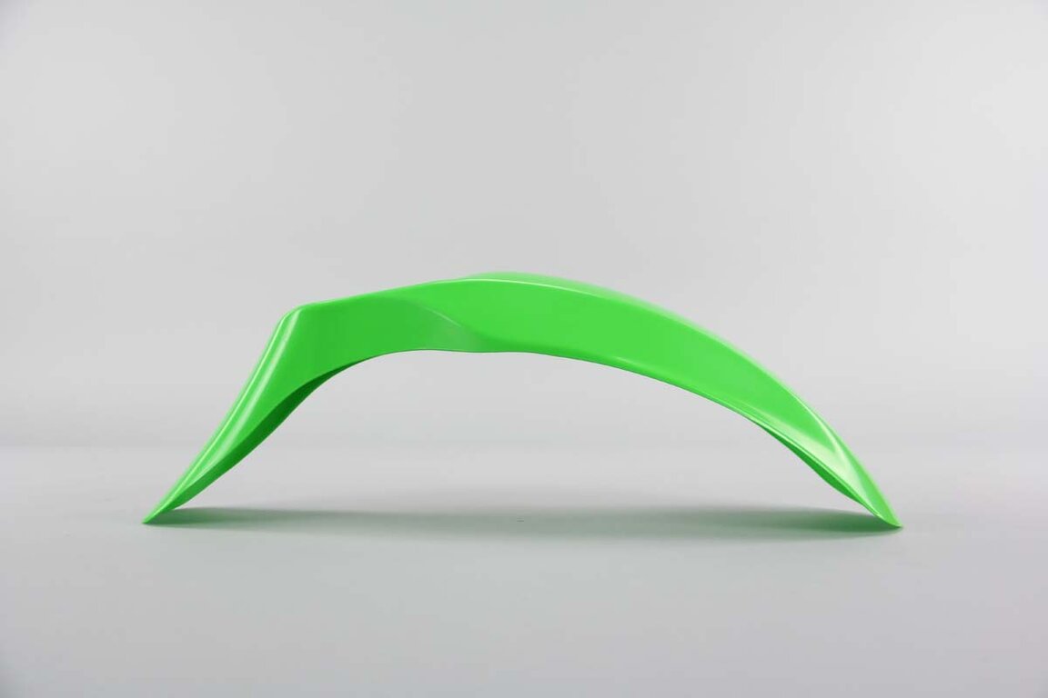 Polisport Green Front Fender replacement plastics for 01-09 Kawasaki KLX110 dirt bikes 360 view