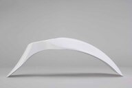 Polisport White Front Fender replacement plastics for 01-09 Kawasaki KLX110 dirt bikes 360 view