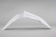 UFO White Front Fender replacement plastics for 08-18 Suzuki RMZ250, RMZ450 dirt bikes 360 view