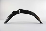 UFO Black Front Fender replacement plastics for 98-08 KTM EXC, MXC, SX, SXF, XC, XCF, XCG, XCW dirt bikes 360 view