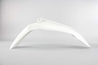 UFO White Front Fender replacement plastics for 12-16 KTM EXC, EXCF, SX, SXF, XC, XCF, XCW dirt bikes 360 view