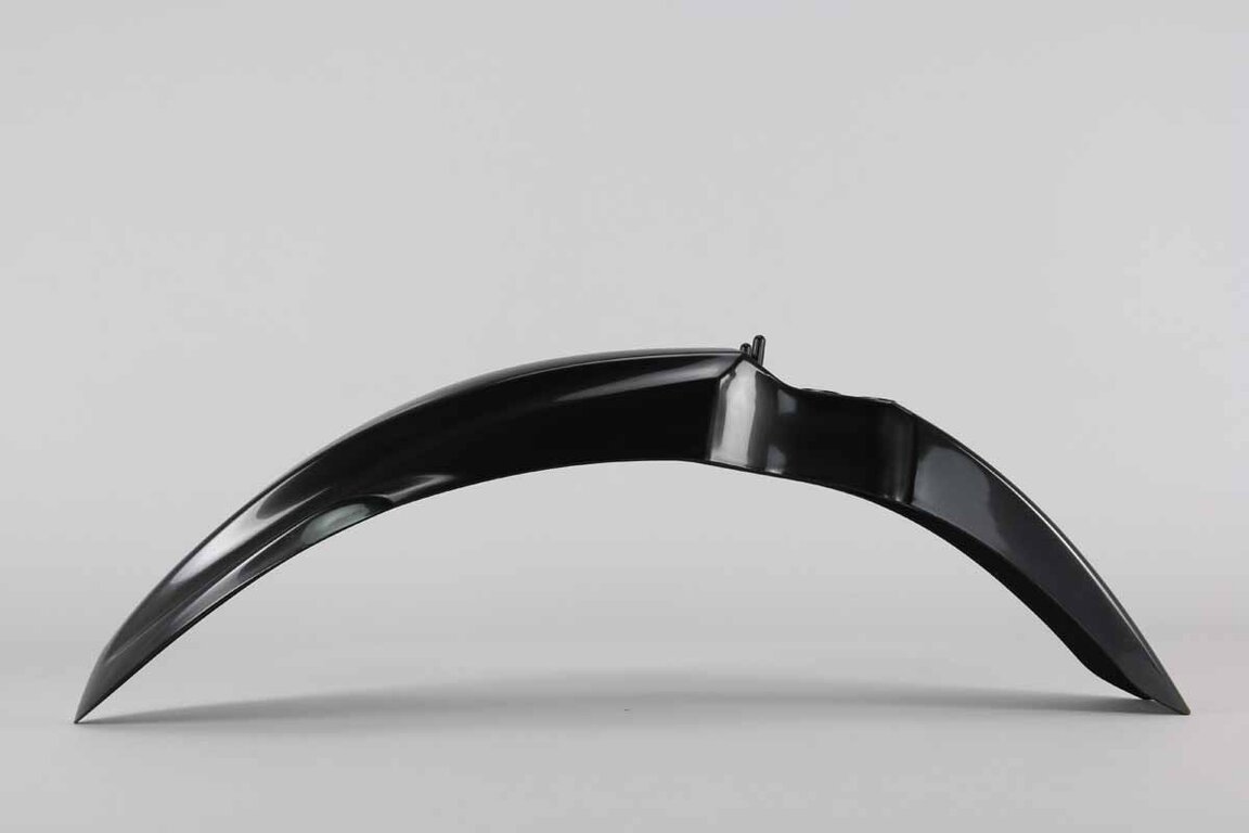 UFO Black Front Fender replacement plastics for 14-26 Kawasaki KX100, KX112, KX85 dirt bikes 360 view