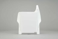 UFO White Front Number Plate replacement plastics for 04-07 Honda CR125, CR250, CRF250, CRF450 dirt bikes 360 view