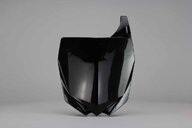 Polisport Black Front Number Plate replacement plastics for 02-20 Yamaha YZ125, YZ250, YZ250F, YZ250FX, YZ450F, YZ450FX dirt bikes 360 view