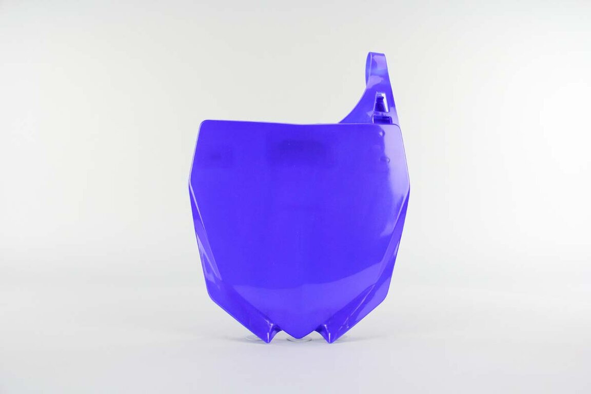 UFO Blue Front Number Plate replacement plastics for 02-20 Yamaha YZ125, YZ250, YZ250F, YZ250FX, YZ450F, YZ450FX dirt bikes 360 view