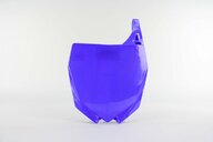 UFO Blue Front Number Plate replacement plastics for 02-20 Yamaha YZ125, YZ250, YZ250F, YZ250FX, YZ450F, YZ450FX dirt bikes 360 view