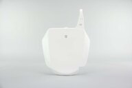 UFO White Front Number Plate replacement plastics for 02-26 Suzuki RM85 dirt bikes 360 view