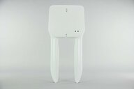 UFO White Restyled Front Number Plate replacement plastics for 86-99 Suzuki RM80 dirt bikes 360 view