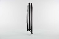 Left Side Polisport Black Lower Fork Guards replacement plastics for 04-26 Suzuki RM125, RM250, RMZ250, RMZ450 dirt bikes.