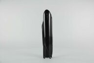 Left Side Polisport Black Lower Fork Guards replacement plastics for 10-27 Yamaha YZ125, YZ250, YZ250F, YZ250FX, YZ450F, YZ450FX dirt bikes.