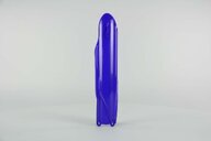 Left Side UFO Blue Lower Fork Guards replacement plastics for 10-27 Yamaha YZ125, YZ250, YZ250F, YZ250FX, YZ450F, YZ450FX dirt bikes.