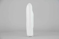 Right Side Polisport White Lower Fork Guards replacement plastics for 10-27 Yamaha YZ125, YZ250, YZ250F, YZ250FX, YZ450F, YZ450FX dirt bikes.