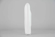 Right Side UFO White Lower Fork Guards replacement plastics for 10-26 Yamaha YZ125, YZ250, YZ250F, YZ450F dirt bikes.