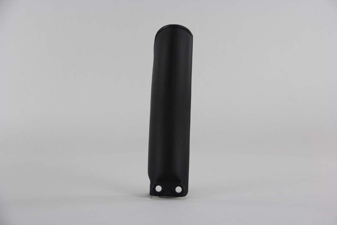 Right Side UFO Black Lower Fork Guards replacement plastics for 02-27 GasGas, Husqvarna, KTM MC, MC-E, EE, TC, SX50, SX65, SX-E dirt bikes.
