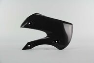 Right Side UFO Black Radiator Shroud Set replacement plastics for 00-26 Kawasaki, Suzuki KLX110, KX65, RM65 dirt bikes.