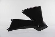 Right Side UFO Black Radiator Shroud Set replacement plastics for 01-04 KTM EXC, MXC, SX dirt bikes.