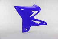 Left Side UFO Blue Restyled Radiator Shroud Set replacement plastics for 02-14 Yamaha YZ125, YZ250 dirt bikes.