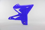 Right Side UFO Blue Restyled Radiator Shroud Set replacement plastics for 02-14 Yamaha YZ125, YZ250 dirt bikes.