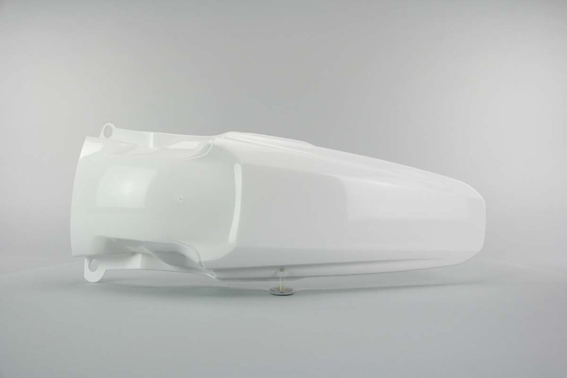 UFO White Rear Fender replacement plastics for 05-08 Honda CRF450 dirt bikes 360 view