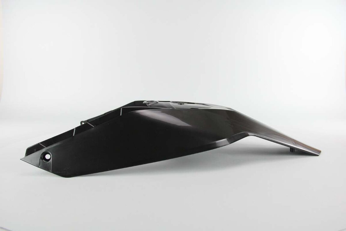 UFO Black Rear Fender / Side Number Plate replacement plastics for 07-11 KTM EXC, EXCF, SX, SXF, XC, XCF, XCW dirt bikes 360 view