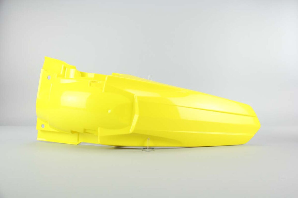 UFO Yellow Rear Fender replacement plastics for 10-18 Suzuki RMZ250 dirt bikes 360 view
