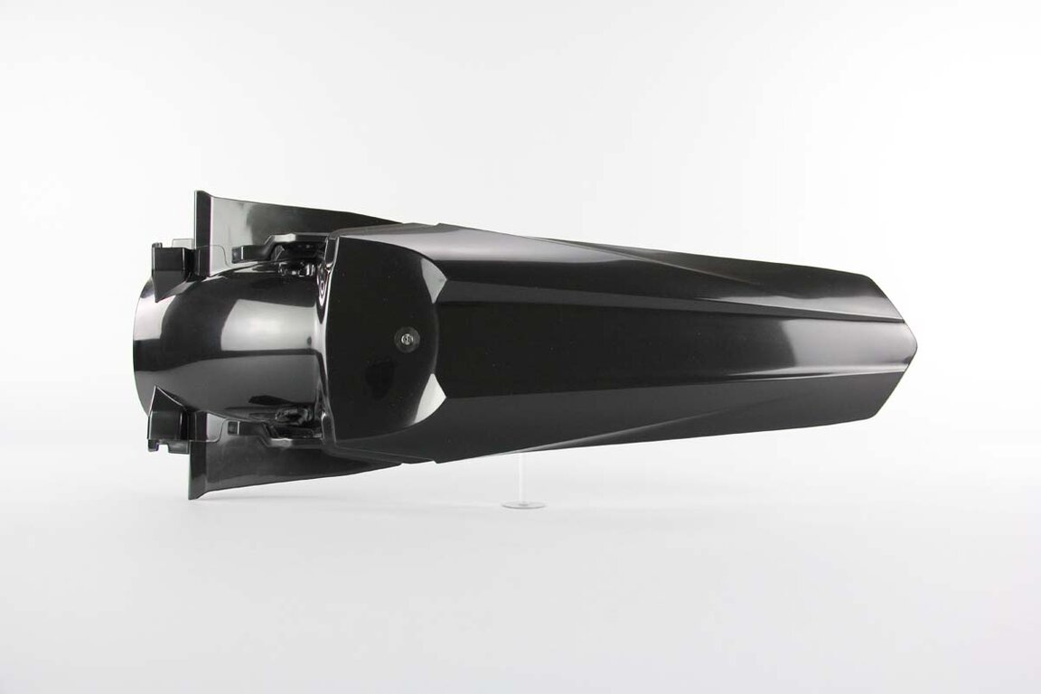 UFO Black Rear Fender replacement plastics for 13-17 Honda CRF250, CRF450 dirt bikes 360 view