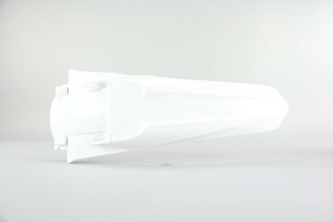 UFO White Rear Fender replacement plastics for 13-17 Honda CRF250, CRF450 dirt bikes 360 view