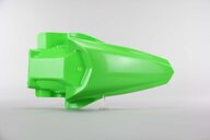 UFO Green Rear Fender replacement plastics for 14-25 Kawasaki KX100, KX112, KX85 dirt bikes 360 view