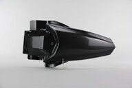 Polisport Black Rear Fender replacement plastics for 14-26 Kawasaki KX100, KX112, KX85 dirt bikes 360 view