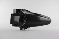 UFO Black Rear Fender replacement plastics for 14-25 Kawasaki KX100, KX112, KX85 dirt bikes 360 view
