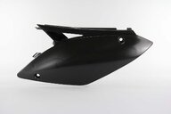 Left Side UFO Black Side Number Plates replacement plastics for 09-12 Kawasaki KX250F, KX450F dirt bikes.